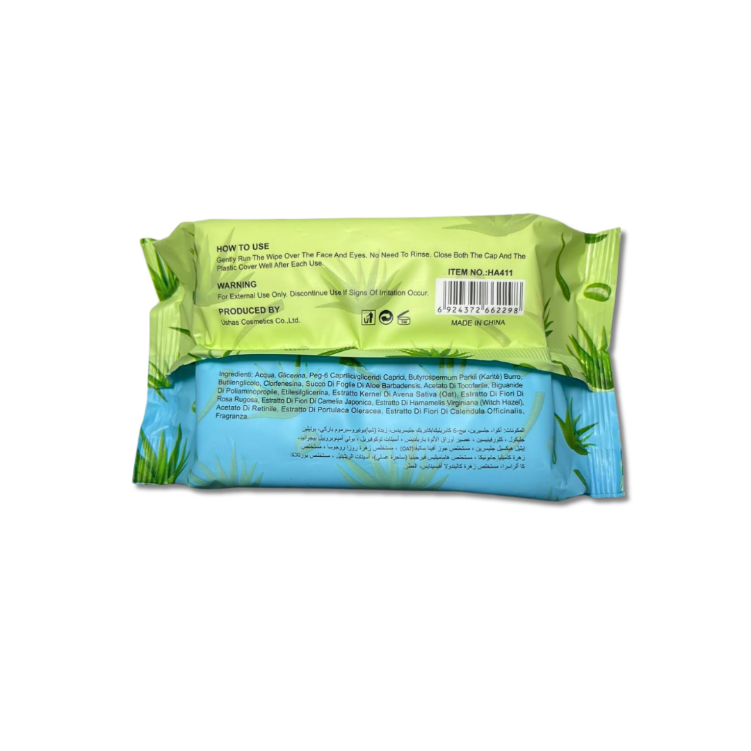 USHAS® SALVIETTE STRUCCANTI ALOE VERA 30PZ