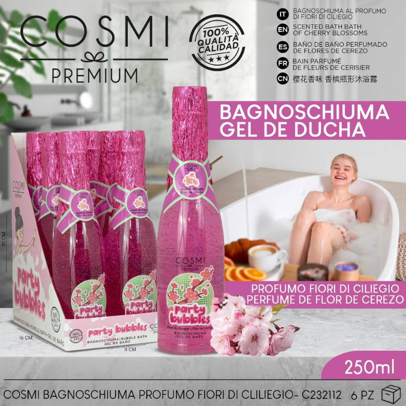 COSMI PREMIUM® BAGNOSCHIUMA 250ML "FIORI DI CILIEGIO"