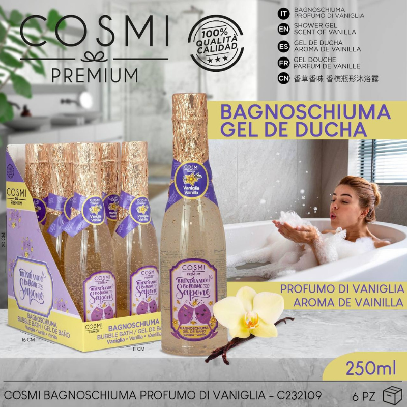COSMI PREMIUM® BAGNOSCHIUMA 250ML "VANIGLIA"