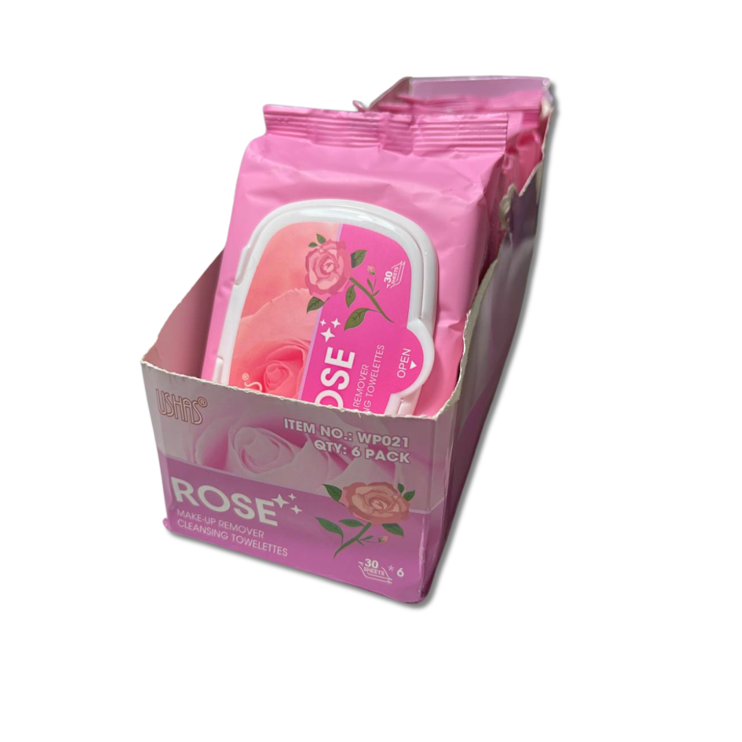 USHAS® SALVIETTE STRUCCANTI ROSE 30PZ