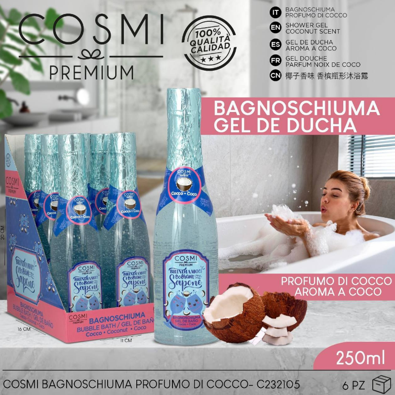 COSMI PREMIUM® BAGNOSCHIUMA 250ML "COCCO"