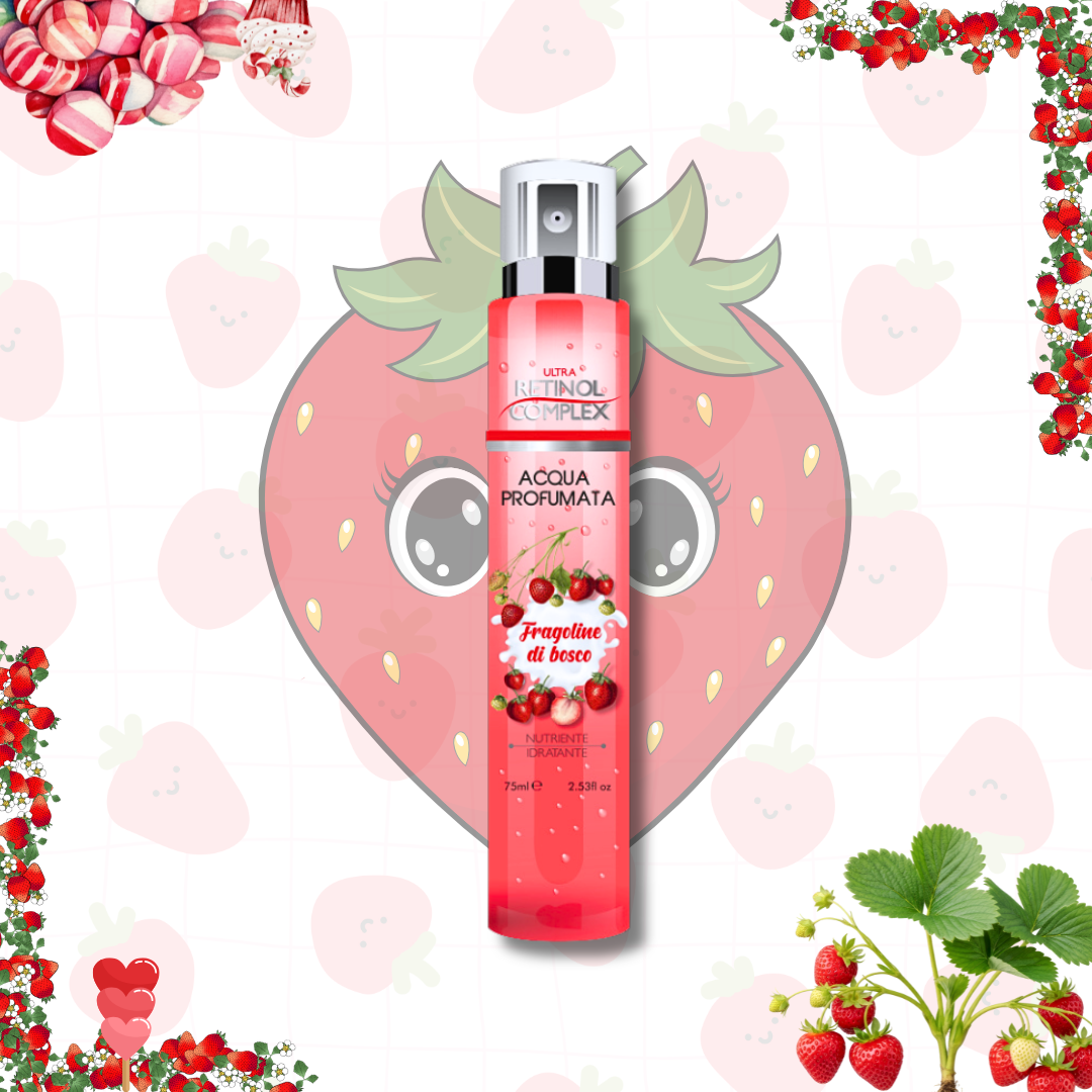 IF® BOX "FRAGOLA" PROFUMO - BAGNOSCHIUMA - ACQUA CORPO - PROFUMATORE AMBIENTE - DEODORANTE SPRAY