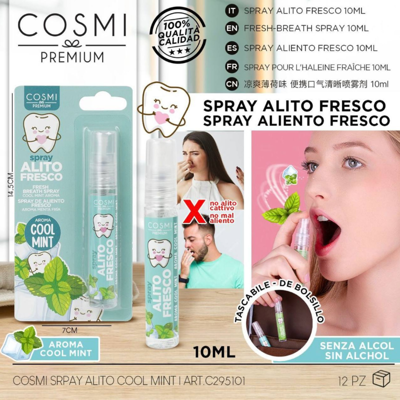 COSMI PREMIUM® SPRAY ALITO FRESCO 10ML "COOL MINT"