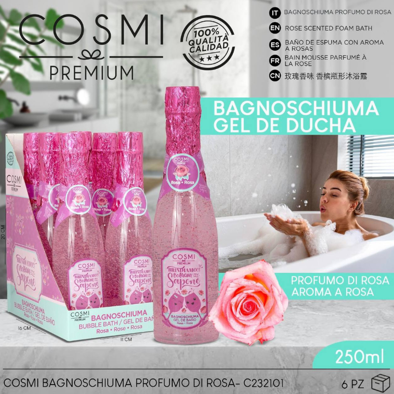 COSMI PREMIUM® BAGNOSCHIUMA 250ML "ROSA"