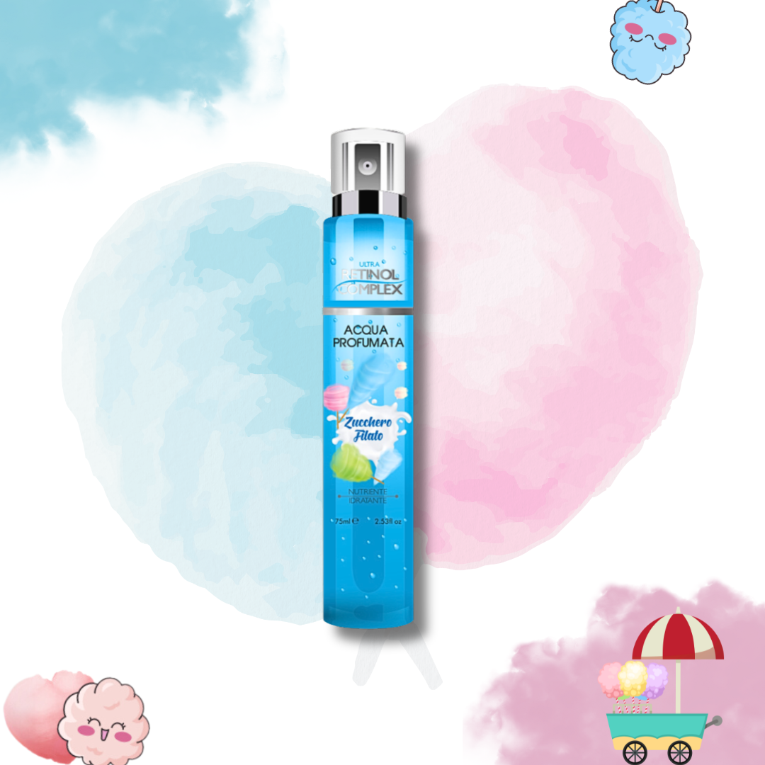 IF® BOX "ZUCCHERO FILATO" PROFUMO - BAGNOSCHIUMA - ACQUA CORPO - PROFUMATORE AMBIENTE - DEODORANTE SPRAY