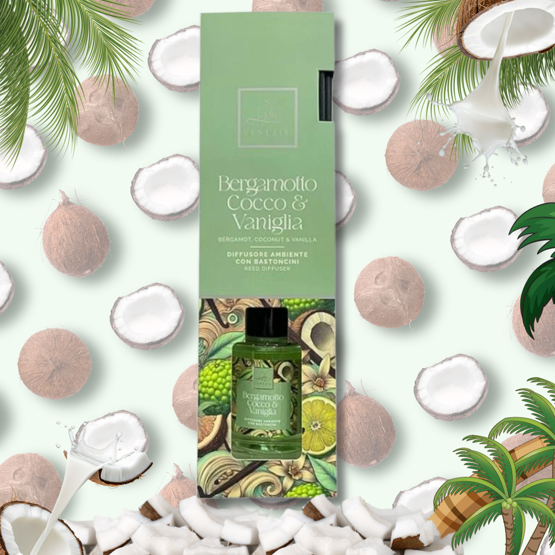 IF® BOX "COCCO TROPICALE" PROFUMO - BAGNOSCHIUMA - ACQUA CORPO - PROFUMATORE AMBIENTE - DEODORANTE SPRAY