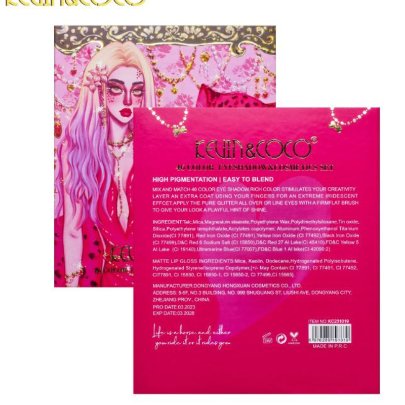 KEVIN&COCO® PALETTE "PANTERA" BEAUTY MAKE UP SET 46 COLORI