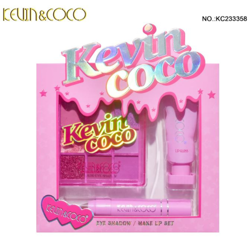 KEVIN&COCO® KIT MAKEUP "LITE PINK" 9 COLORI