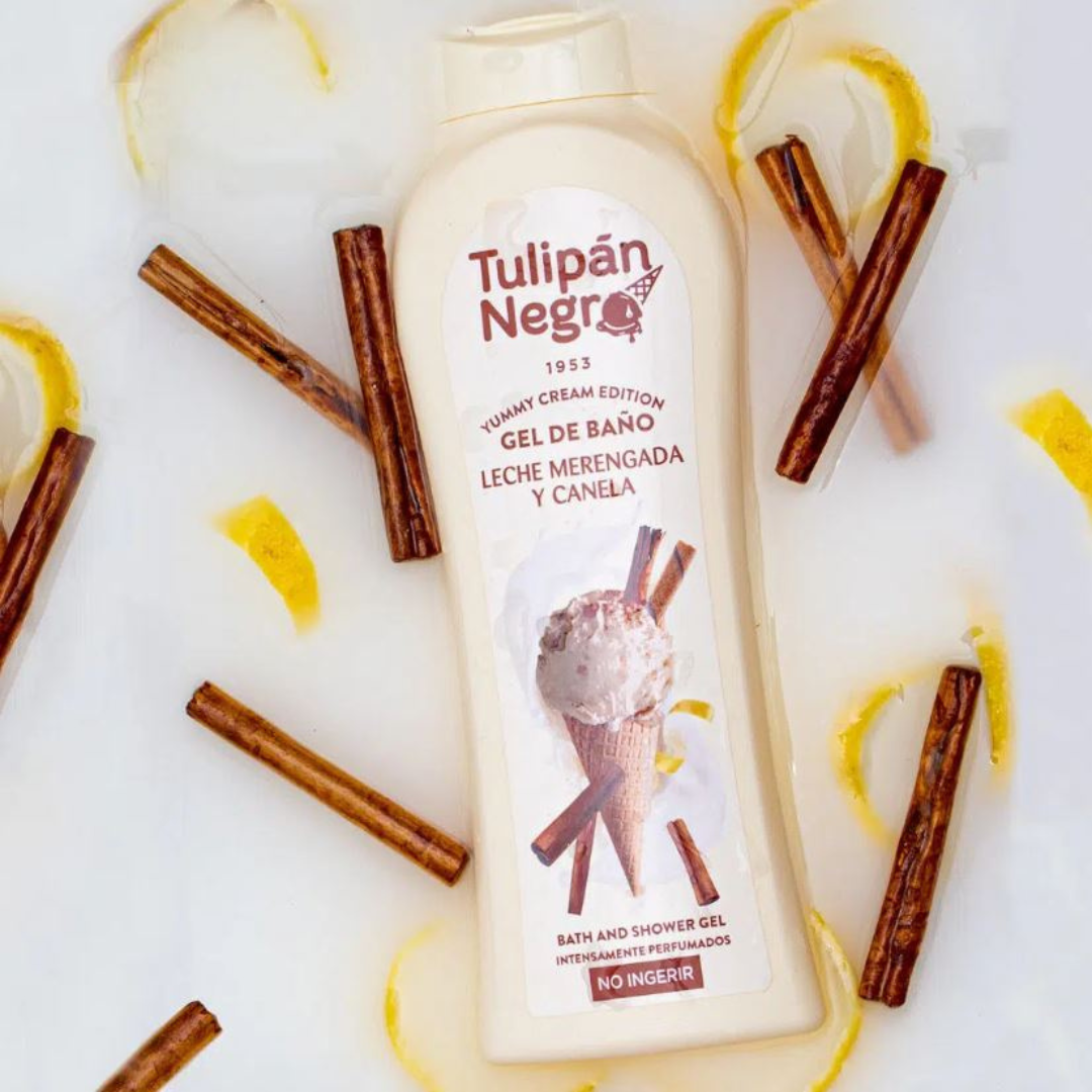 TULIPAN NEGRO® BAGNOSCHIUMA 650ML "LECHE MERENGADA Y CANELA"