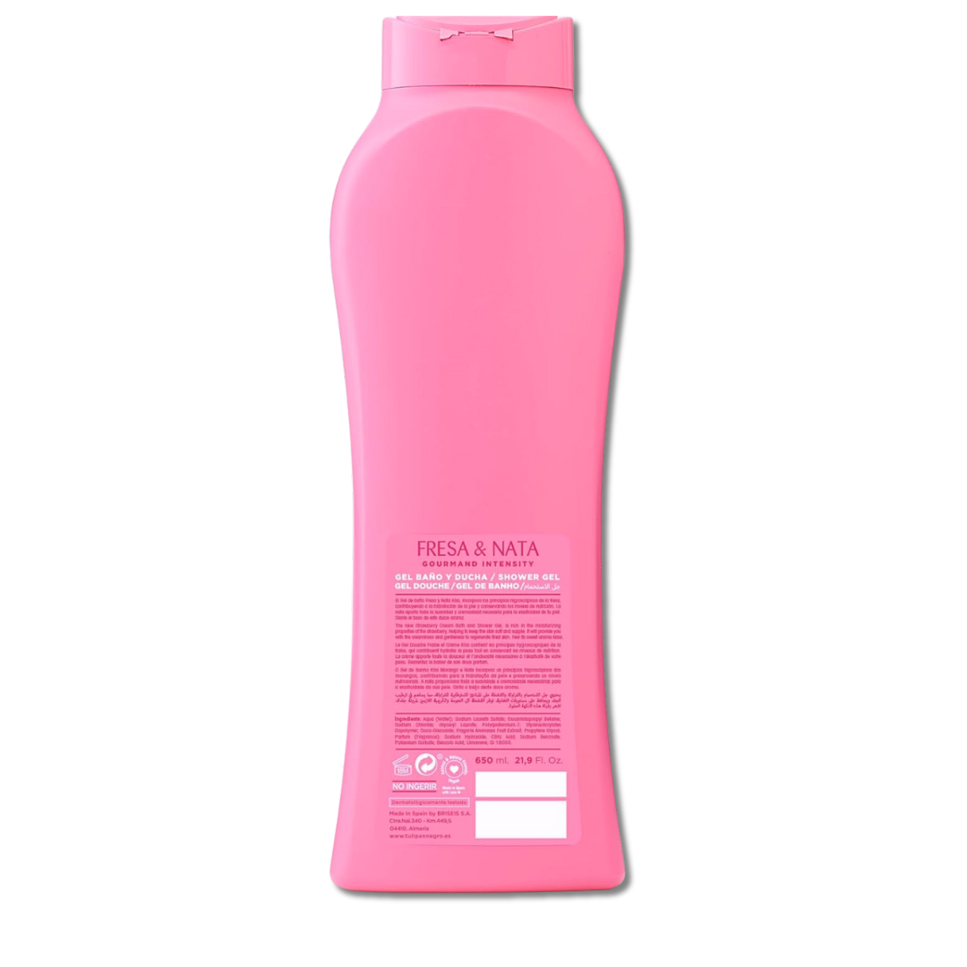 TULIPAN NEGRO® BAGNOSCHIUMA 650ML "FRESA & NATA"