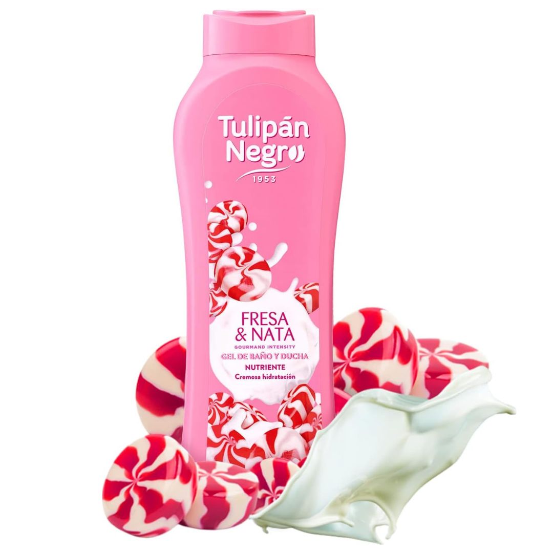 TULIPAN NEGRO® BAGNOSCHIUMA 650ML "FRESA & NATA"