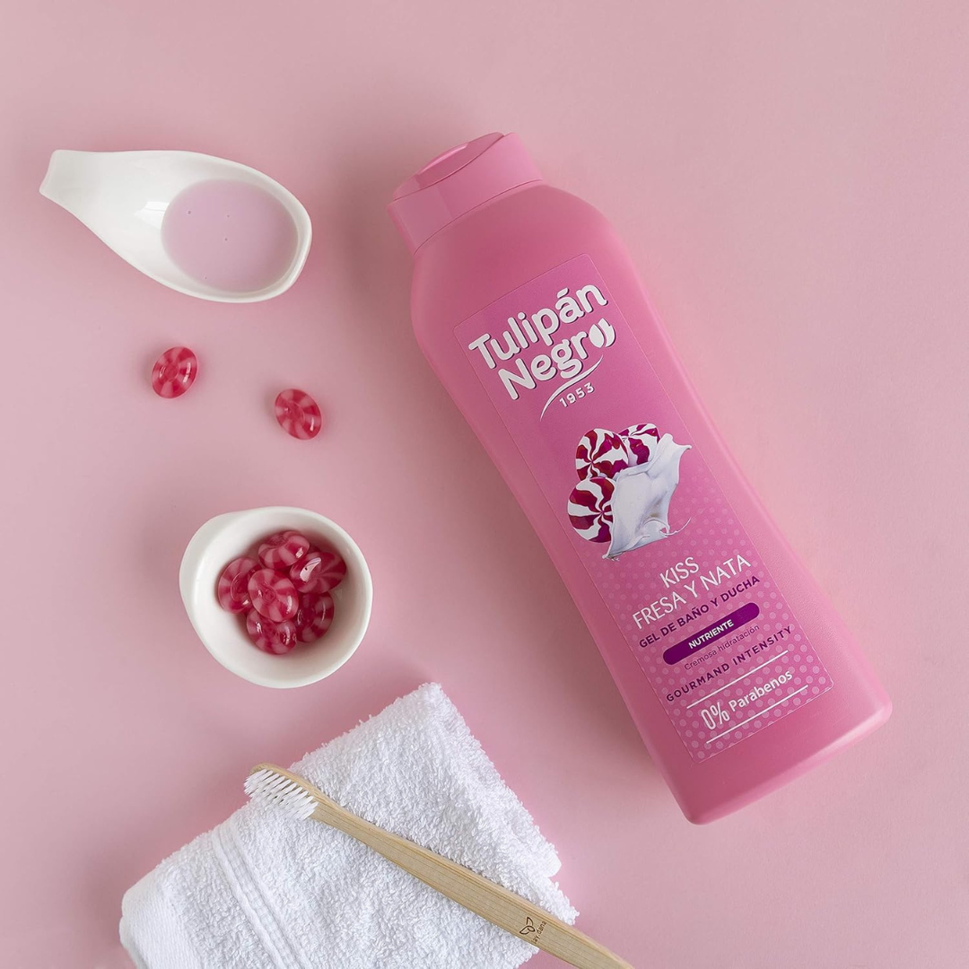 TULIPAN NEGRO® BAGNOSCHIUMA 650ML "FRESA & NATA"