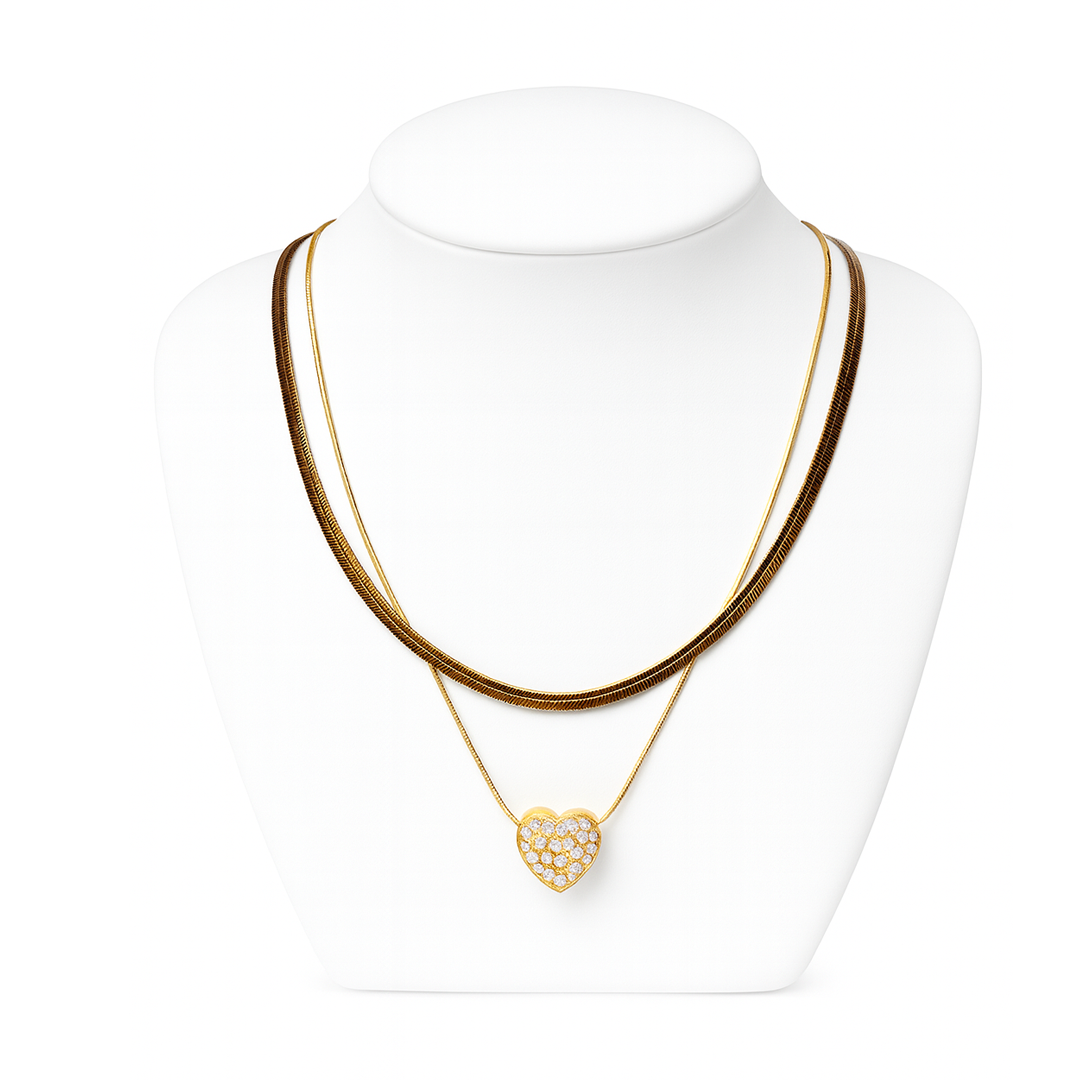 COLLANA DOUBLE HEART