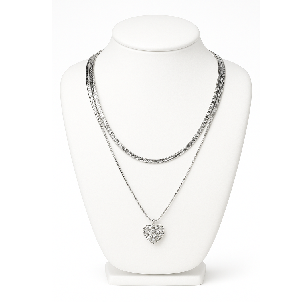 COLLANA DOUBLE HEART