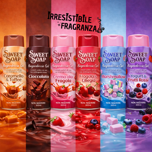 FATIGATI BAGNOSCHIUMI GOURMAND "SWEETSOAP" 300ML | 6 FRAGRANZE