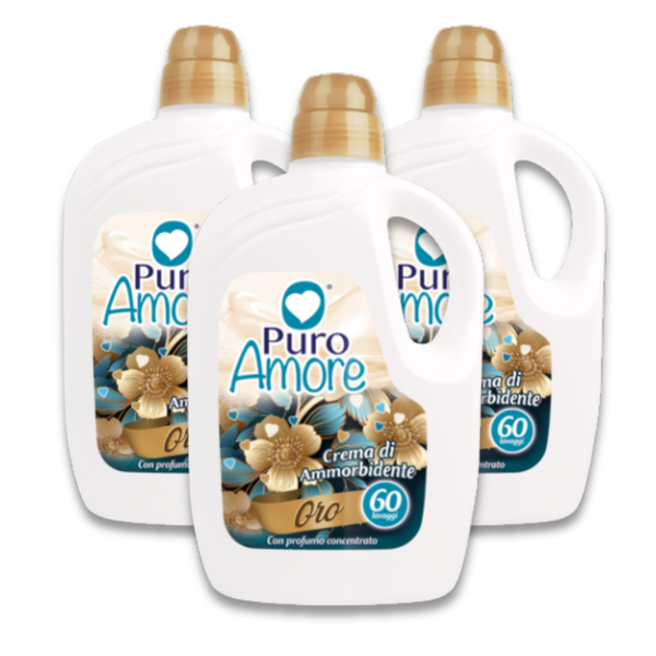 PURO AMORE® CREMA DI AMMORBIDENTE 60 LAVAGGI "ORO" EXTRA PROFUMO