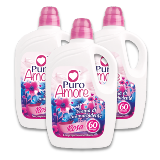 PURO AMORE® CREMA DI AMMORBIDENTE 60 LAVAGGI "ROSA" EXTRA PROFUMO
