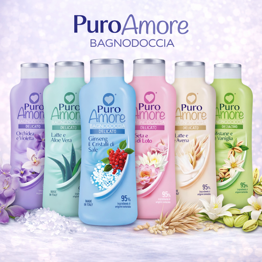PURO AMORE® BAGNODOCCIA DELICATO "6 FRAGRANZE" 650ML