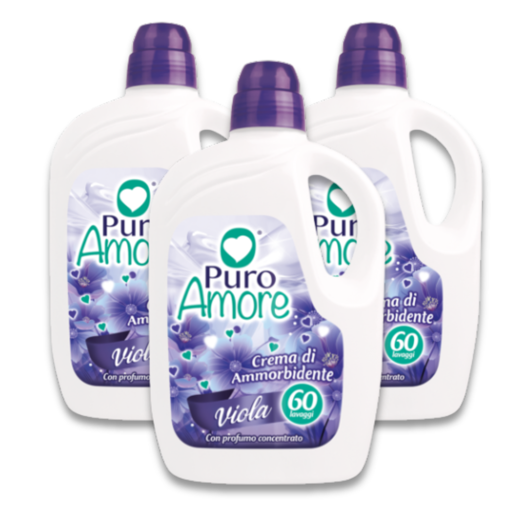 PURO AMORE® CREMA DI AMMORBIDENTE 60 LAVAGGI "VIOLA" EXTRA PROFUMO