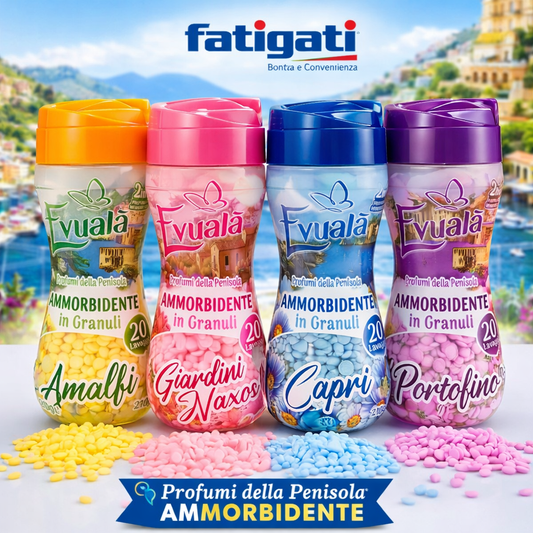 FATIGATI® EVUALA' PROFUMI DELLA PENISOLA "AMMORBIDENTE IN GRANULI" 4 FRAGRANZE