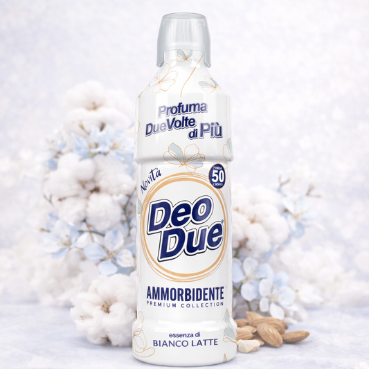 DEO DUE® AMMORBIDENTE PREMIUM COLLECTION ESSENZA DI "BIANCO LATTE" 1 LT 50 LAVAGGI