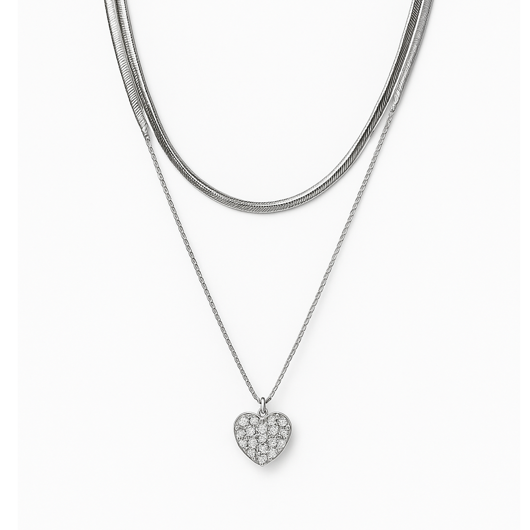 COLLANA DOUBLE HEART