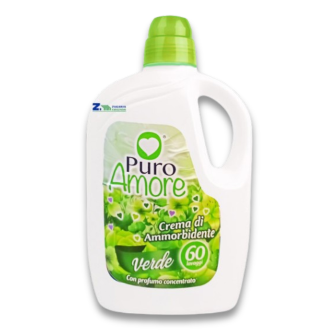 PURO AMORE® CREMA DI AMMORBIDENTE 60 LAVAGGI "VERDE" EXTRA PROFUMO