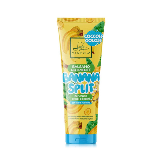 LADY VENEZIA® BALSAMO NUTRIENTE BANANA SPLIT PER CAPELLI CRESPI E SECCHI CON OLIO DI MANDORLA 250ML