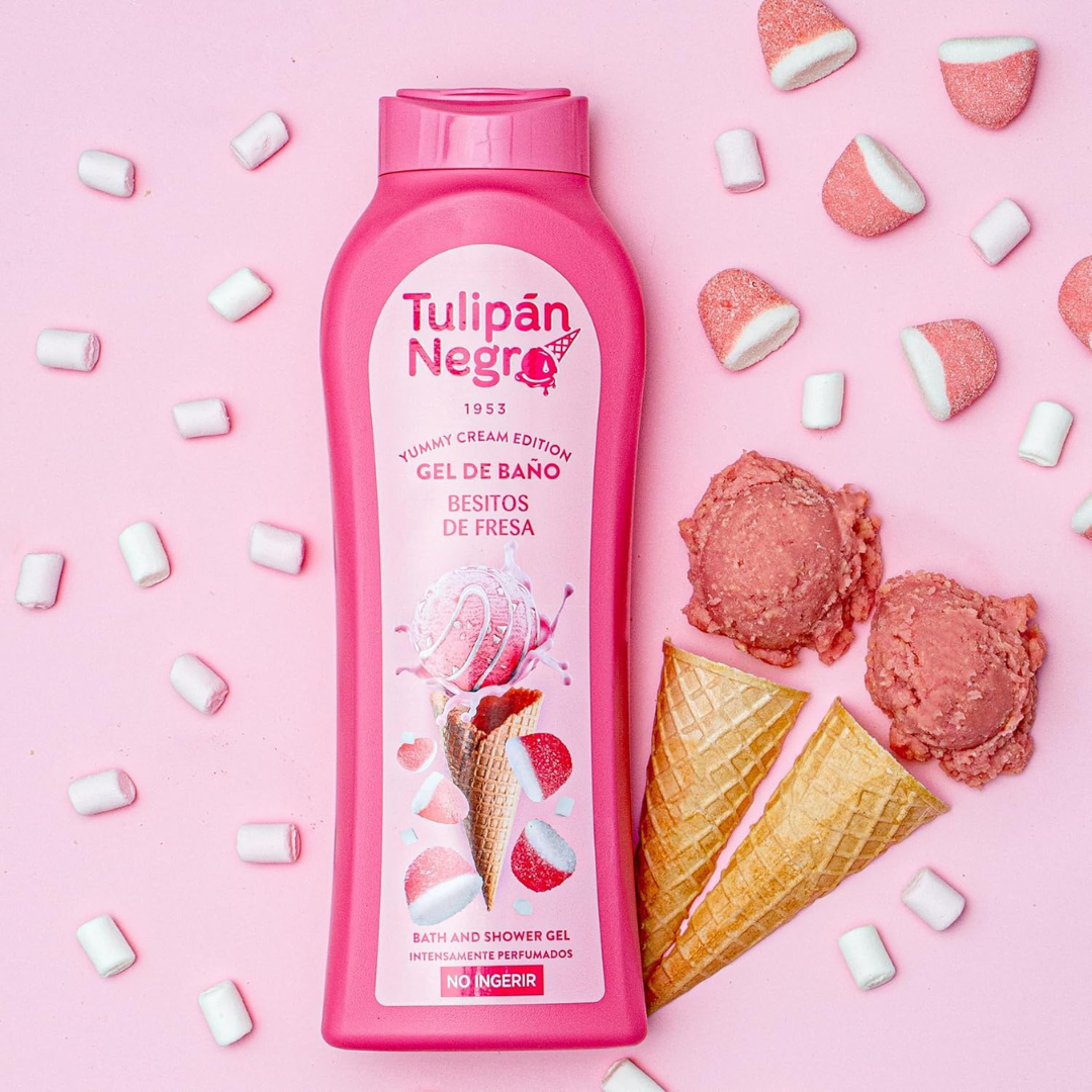 TULIPAN NEGRO® BAGNOSCHIUMA 650ML "BESITOS DE FRESA"