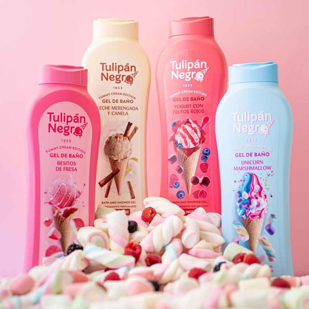 TULIPAN NEGRO® BAGNOSCHIUMA 650ML "BESITOS DE FRESA"