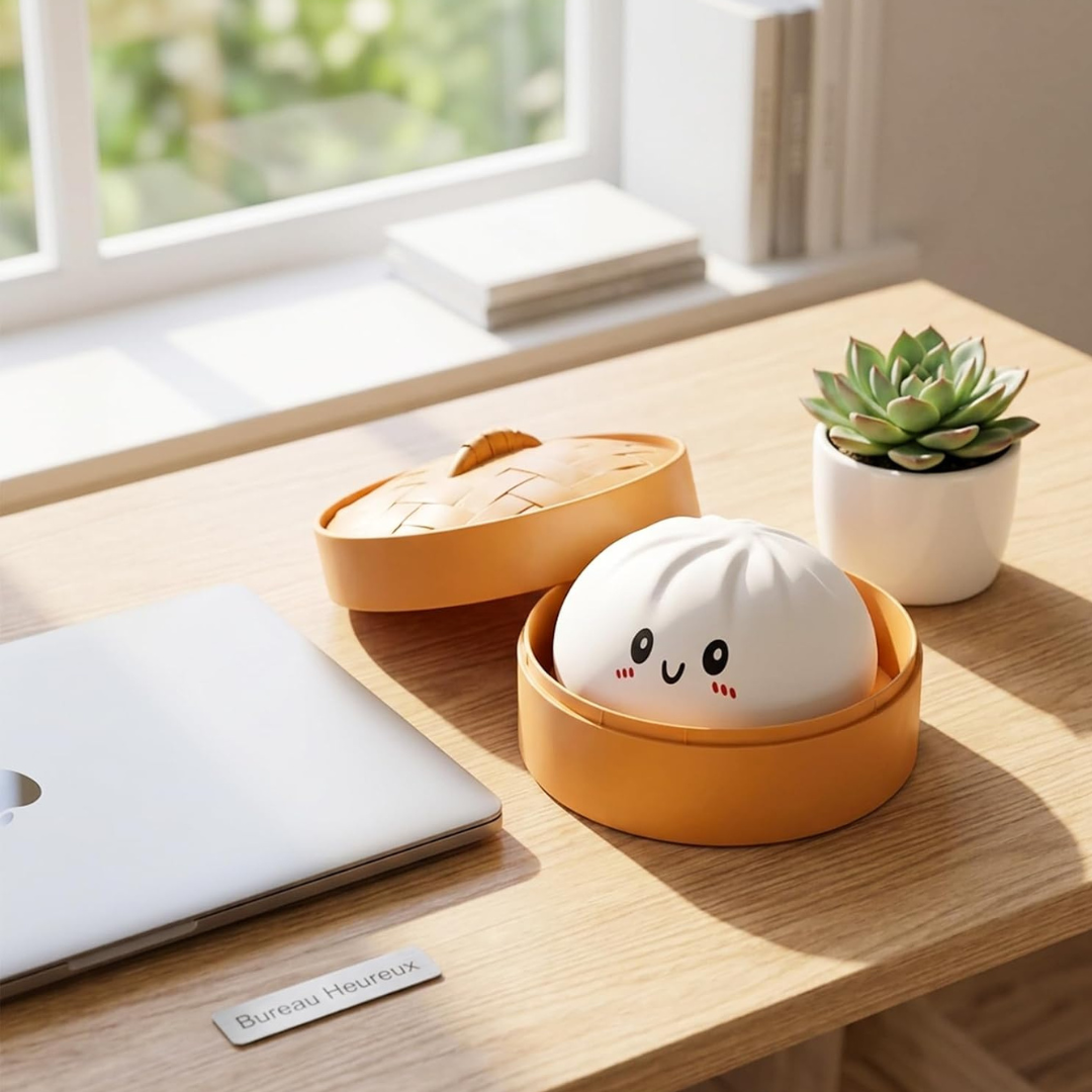 SQUISHY BUN DUPE - MORBIDI ANTISTRESS A FORMA DI RAVIOLO - GLITTERATI