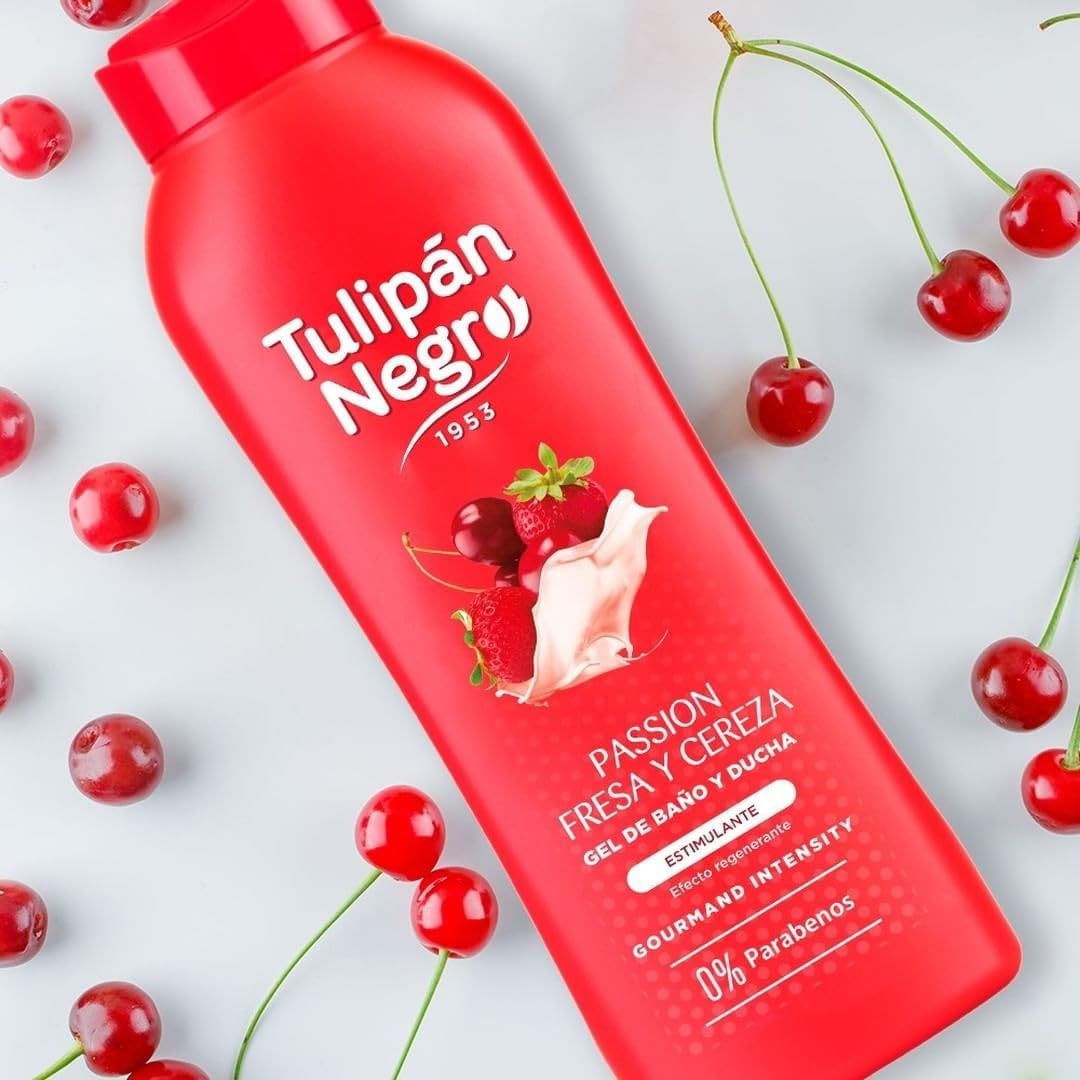 TULIPAN NEGRO® BAGNOSCHIUMA 650ML "FRESA & CEREZA"