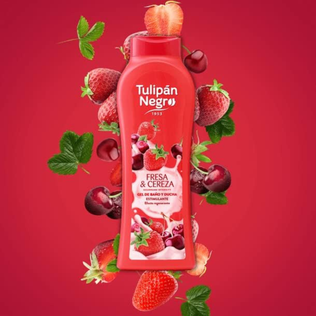 TULIPAN NEGRO® BAGNOSCHIUMA 650ML "FRESA & CEREZA"
