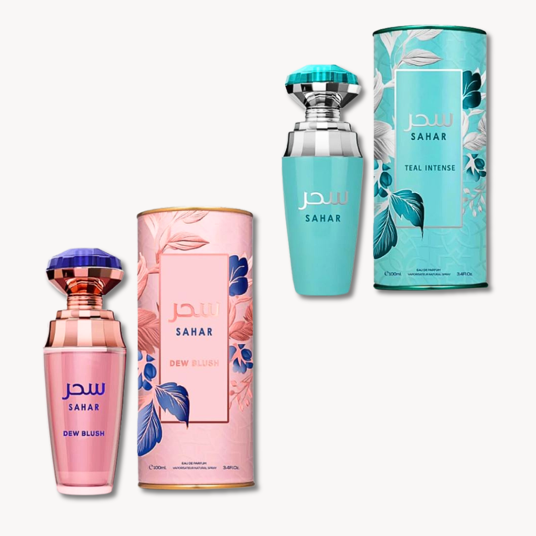 AFAQ® "SAHAR TEAL INTESE/DEW BLUSH" PROFUMO DONNA ARABO 100ML