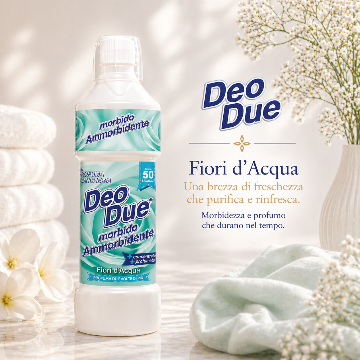 DEO DUE® AMMORBIDENTE PREMIUM "6 ESSENZE" 1 LT 50 LAVAGGI