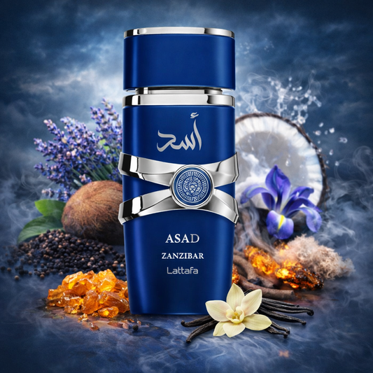 LATTAFA® ORIGINALE "ASAD ZANZIBAR" PROFUMO UOMO ARABO 100ML