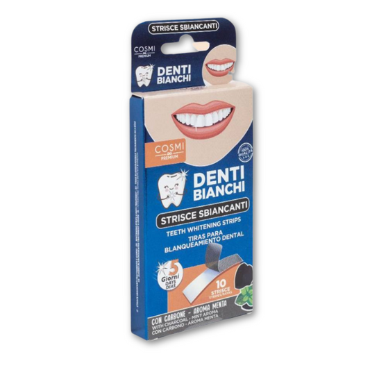 COSMI PREMIUM® STRISCE SBIANCANTI 10PZ "MENTA E CARBONE"