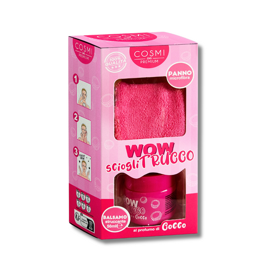 COSMI PREMIUM® WOW KIT SCIOGLI TRUCCO BALSAMO + PANNO "COCCO"