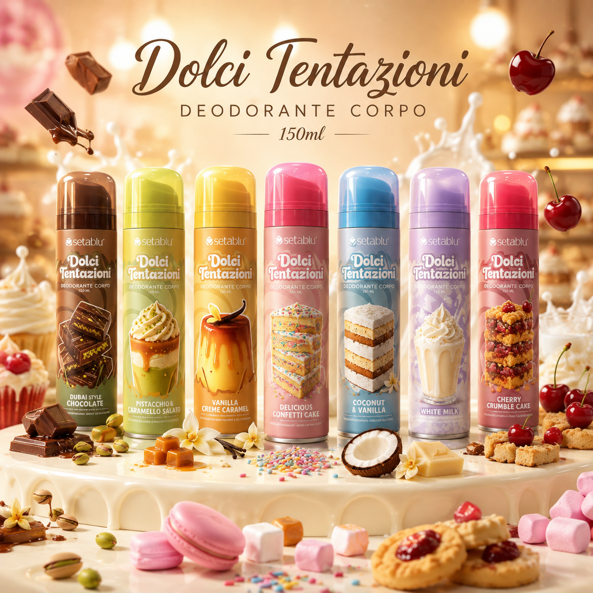 SETA BLU® DEODORANTE CORPO GOURMAND 150ML 7 FRAGRANZE