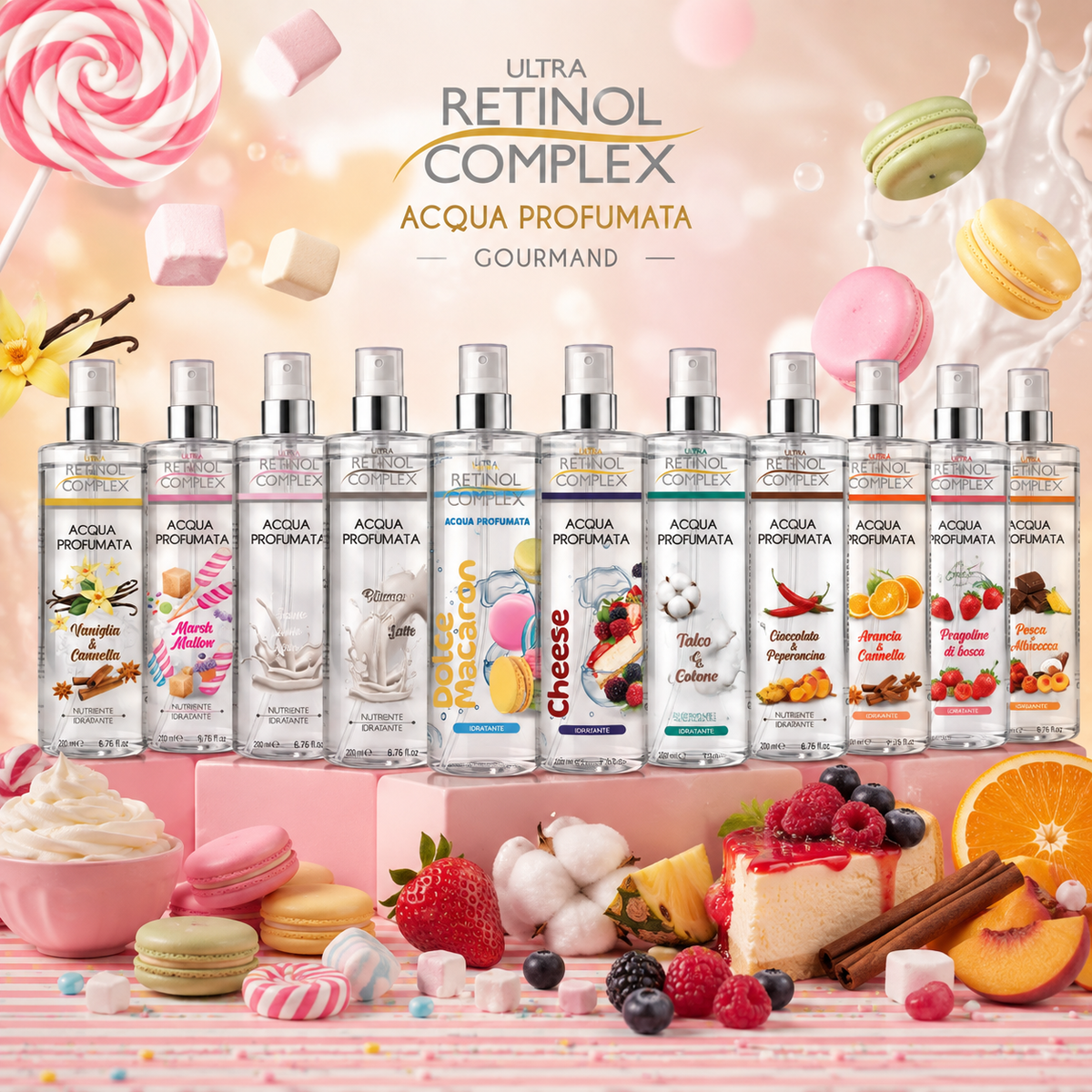 RETINOL COMPLEX® ACQUA PROFUMATA GOURMAND 200ML 11 FRAGRANZE
