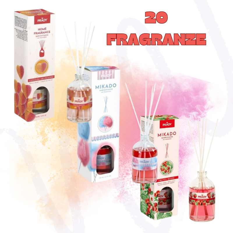 PRADY® PROFUMI MIKADO AMBIENTE CASA 100ML 20 FRAGRANZE