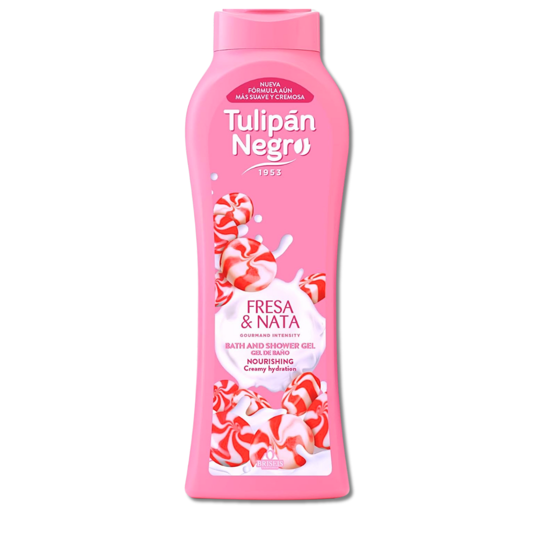 TULIPAN NEGRO® BAGNOSCHIUMA 650ML "FRESA & NATA"