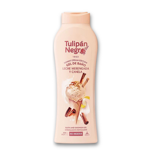 TULIPAN NEGRO® BAGNOSCHIUMA 650ML "LECHE MERENGADA Y CANELA"