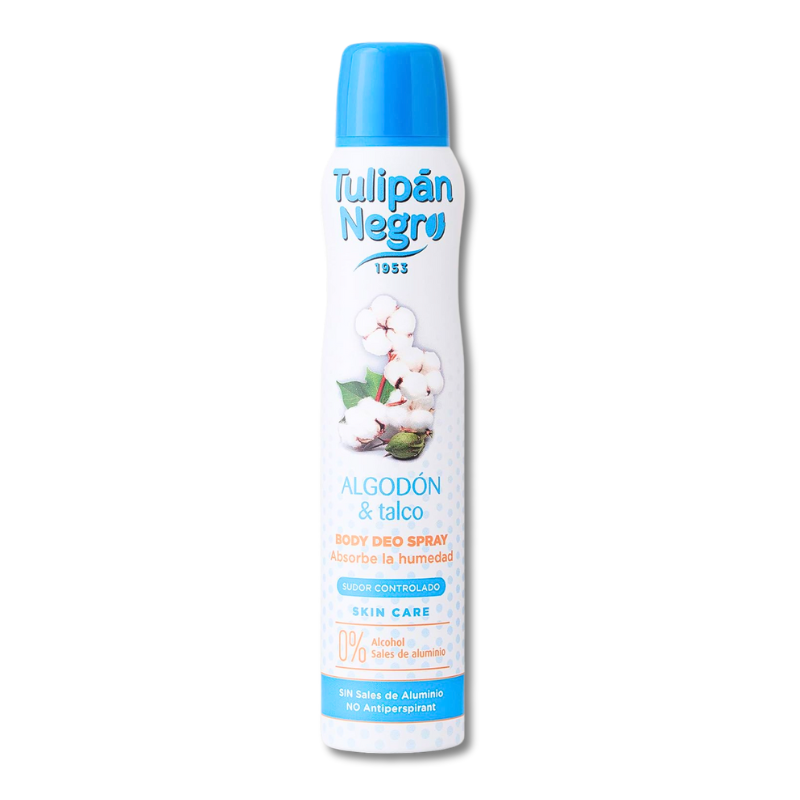TULIPAN NEGRO® DEODORANTE SPRAY 200ML "ALGODON E TALCO"